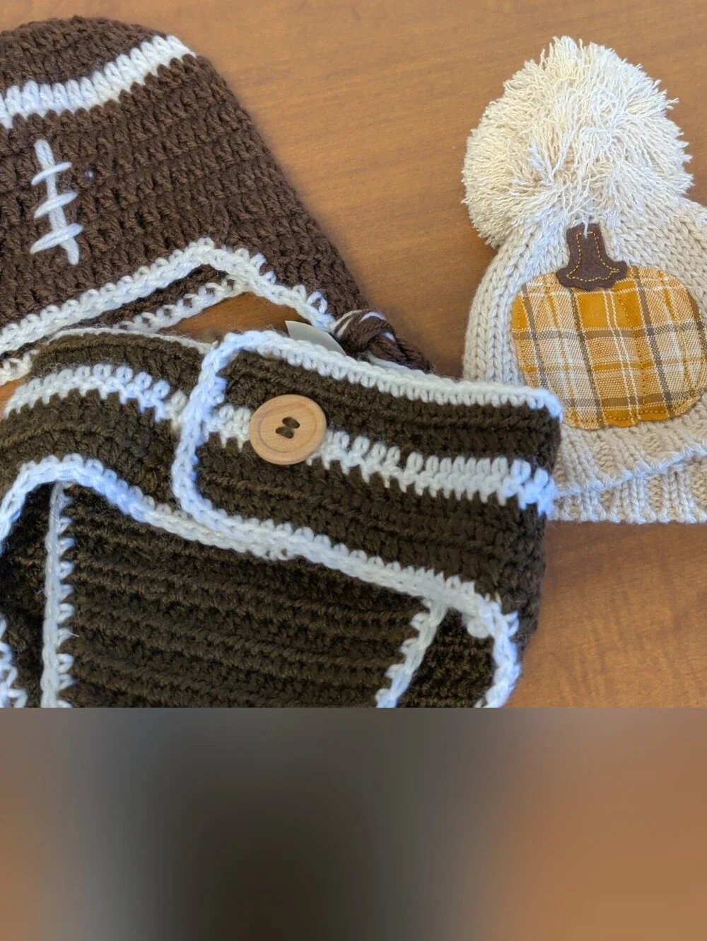 Fall Photo Opportunity Outfit For Baby 0-6 Months Football Pumpkin